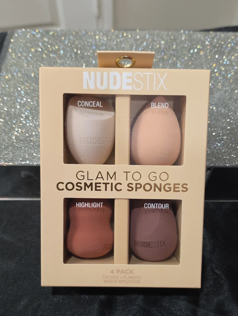 NUDESTIX 4-Pack Glam To Go Cosmetic Sponges